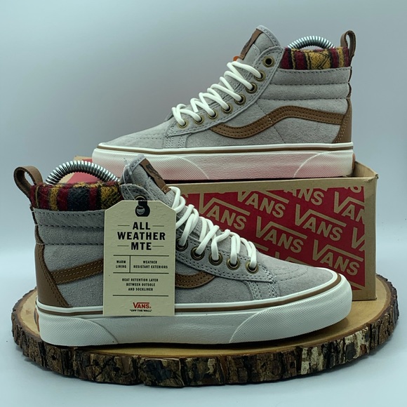 vans mte knit geo/tan